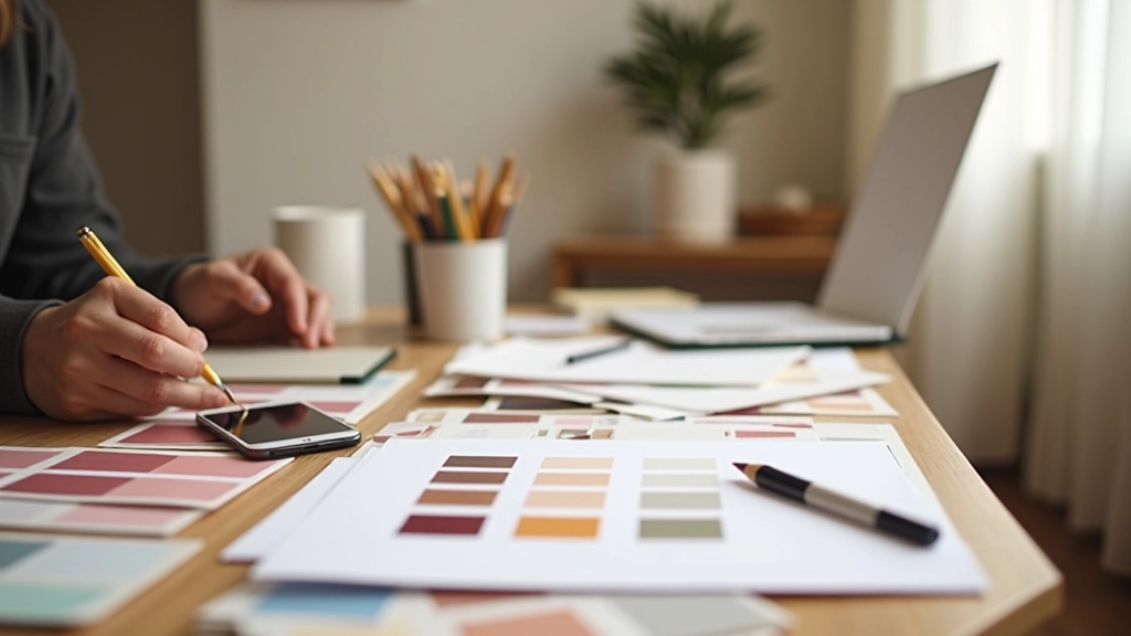 Interior design consultation workspace